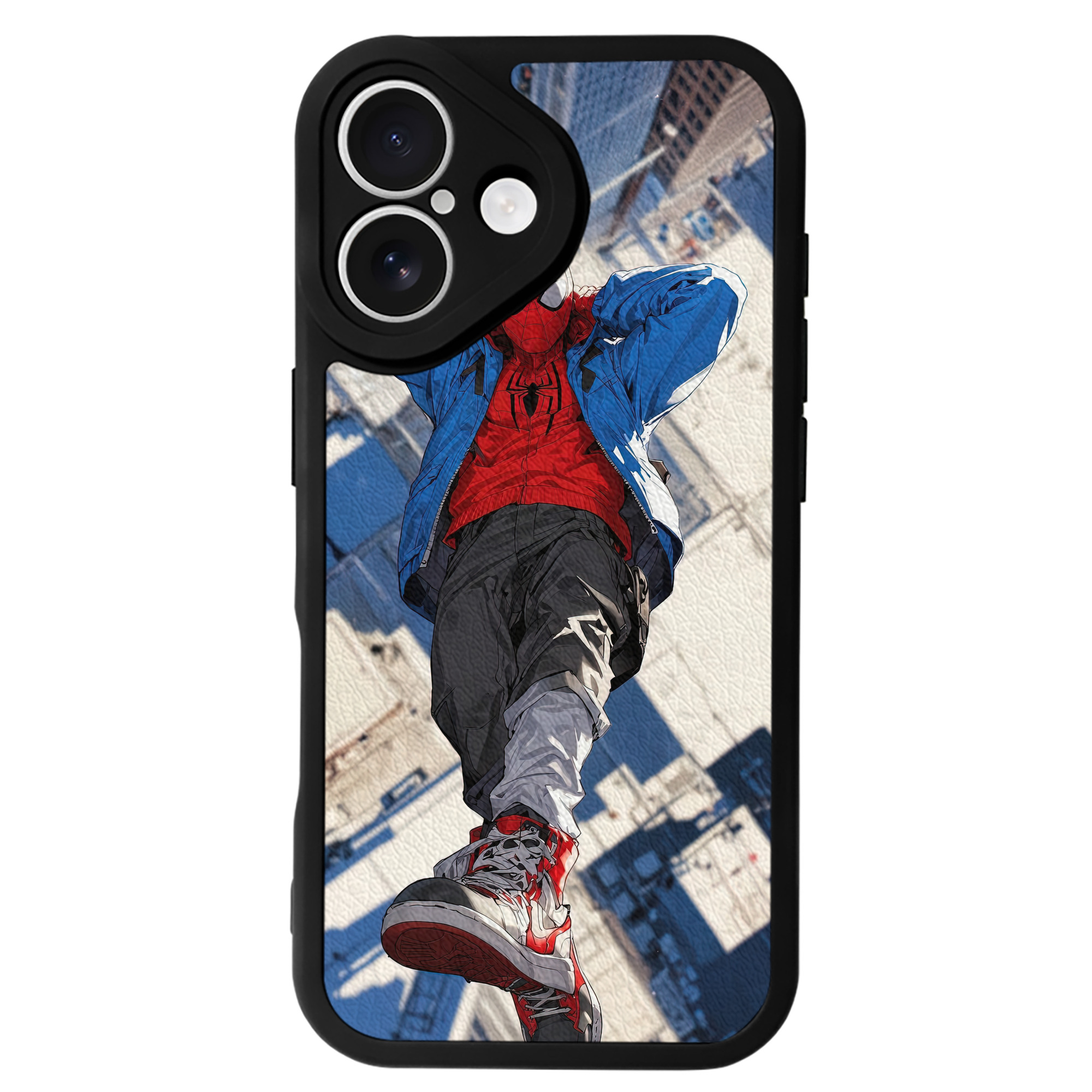 （画像用） Spider Man スパイダーマン 【iPhone 16シリーズ対応】シリコンスマホケース（レザー調） 材質：シリコン